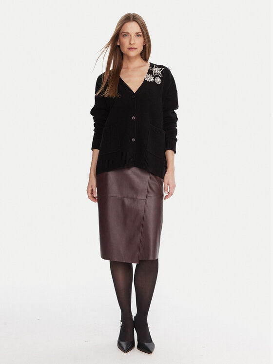 KAOS KAOS Cardigan RI1KT023 Negru Regular Fit