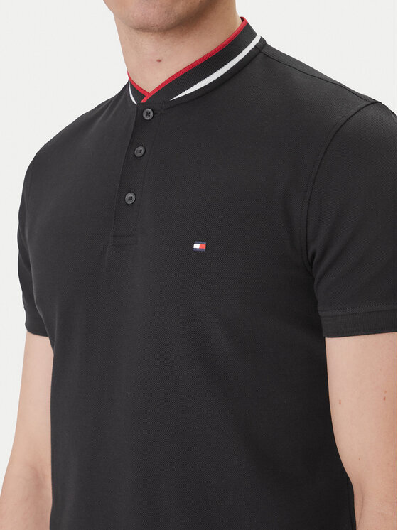 Tommy Hilfiger Tommy Hilfiger Tricou polo Mao MW0MW34752 Negru Slim Fit