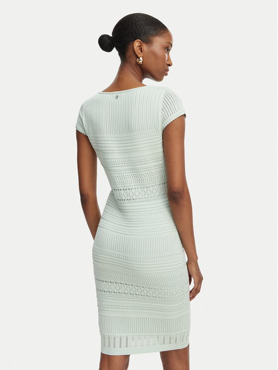 Guess Guess Strickkleid W6GK21 Z0603 Hellgrün Regular Fit