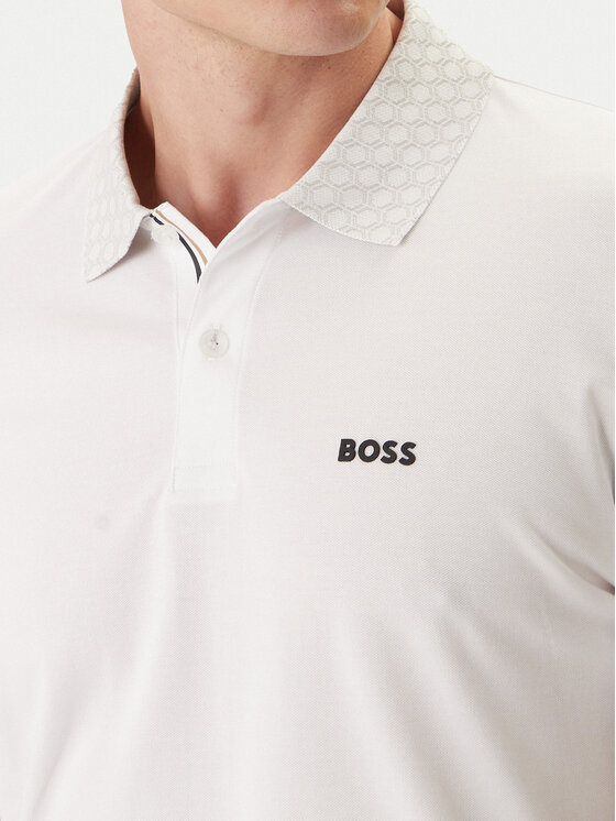 BOSS BOSS Polokošeľa PL_GOC Chip Paddy 50554583 Biela Regular Fit