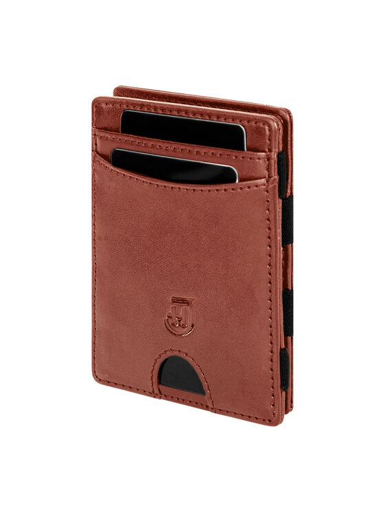 James Hawk James Hawk Mały Portfel Męski Męski skórzany portfel slim z RFID Brązowy