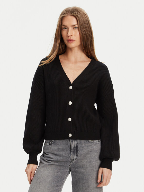 Guess Kardigan W5YR07 Z2ZK2 Czarny Relaxed Fit