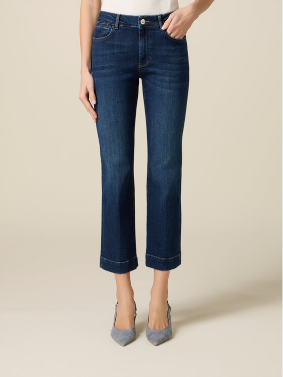 Oltre Oltre Jeansy P451R008857N034 Niebieski Slim Fit