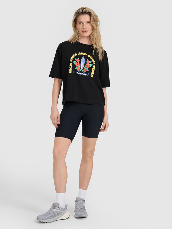 4F 4F T-Shirt FOB SUMMER Czarny Oversize