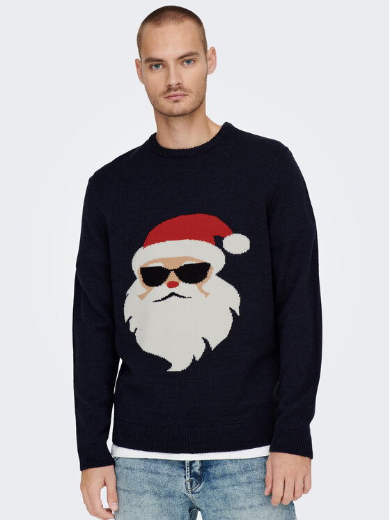Only & Sons Only & Sons Sveter 22023347 Tmavomodrá Regular Fit