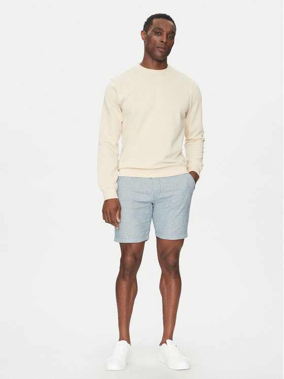 INDICODE INDICODE Sweatshirt Fence 50-411 Beige Regular Fit