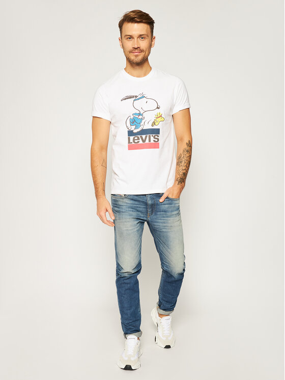 Levi's® Levi's® Tricou PEANUTS® 16143-0080 Alb Relaxed Fit