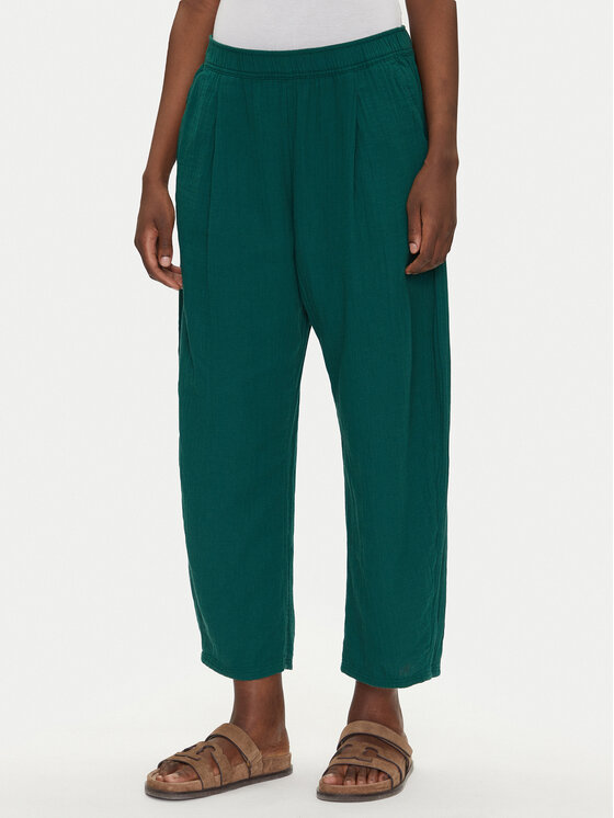 Gap Gap Pantaloni din material 713952-04 Verde Regular Fit