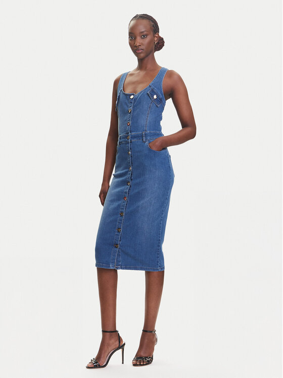 Fracomina Fracomina Sukienka jeansowa FP25SD4001D46402 Niebieski Slim Fit