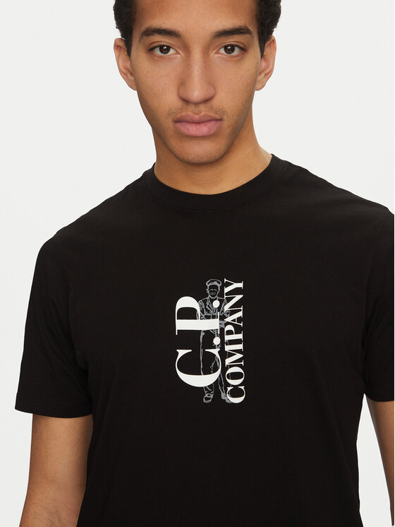 C.P. Company C.P. Company Marškinėliai 18CMTS138A005100W Juoda Regular Fit