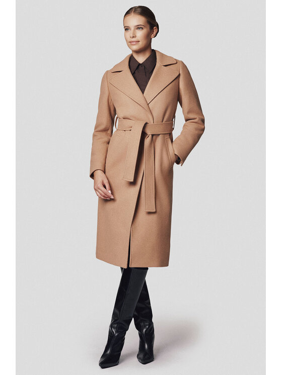 Lancerto Lancerto Płaszcz zimowy Nessane PC073224000002 Beżowy Regular Fit