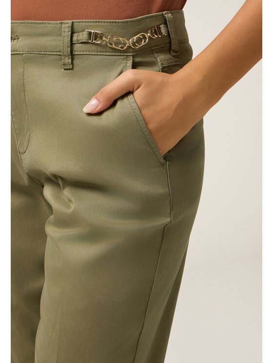 Oltre Oltre Pantaloni di tessuto P722R008636N035 Verde Regular Fit