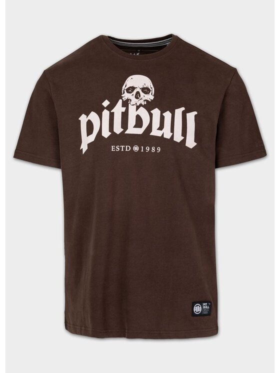 PITBULL PITBULL T-Shirt TRES PERROS VIEJOS Brązowy Regular Fit