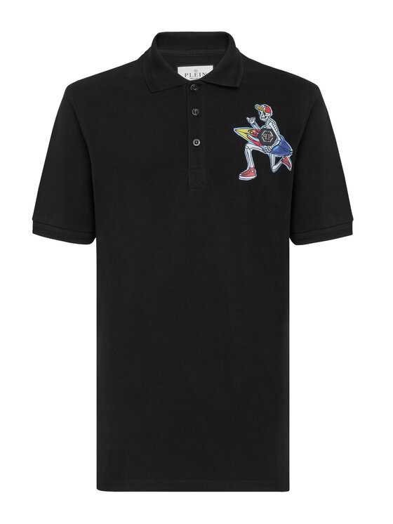PHILIPP PLEIN PHILIPP PLEIN Polokošeľa 6099 Čierna Slim Fit