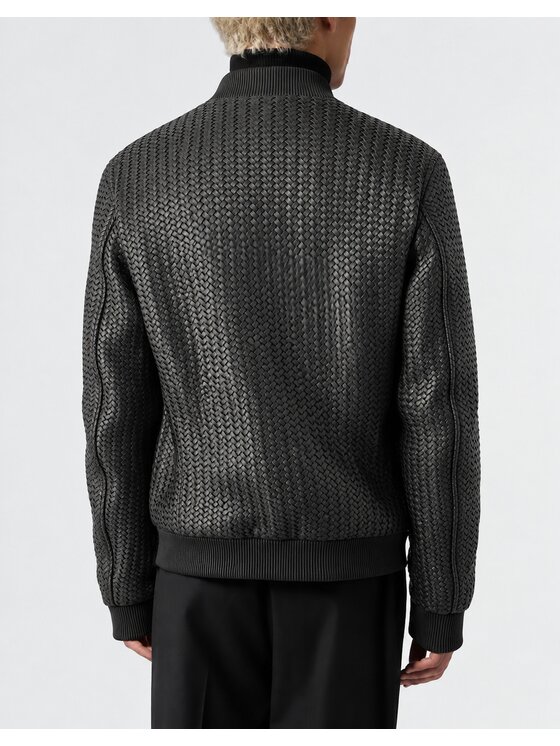 PHILIPP PLEIN PHILIPP PLEIN Kurtka skórzana 31050 Czarny Regular Fit