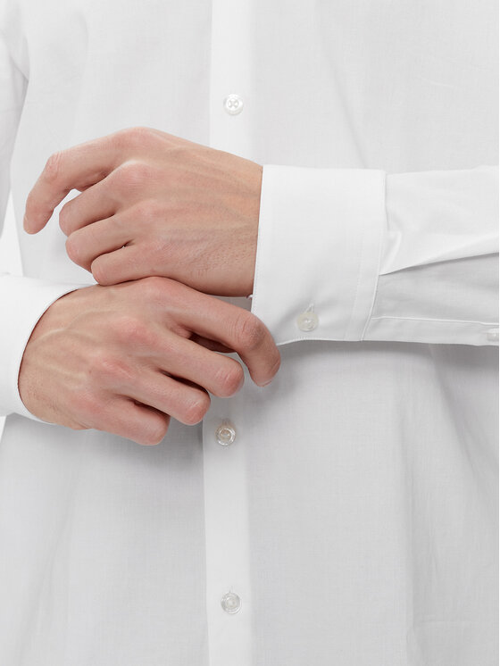 HUGO Hugo Marškiniai Ermo 50508633 Balta Slim Fit