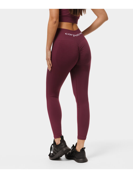 Carpatree Carpatree Legginsy Allure Leggings Bordowy Fitted Fit
