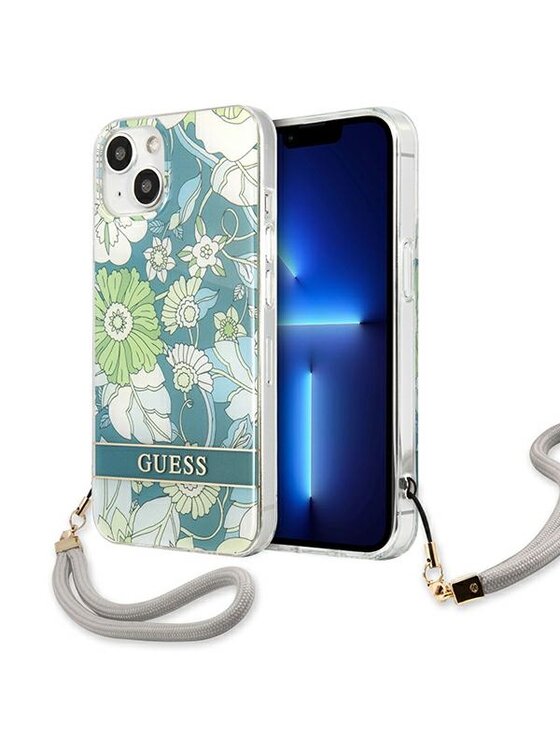 Guess Guess Etui na telefon Flower Cord Zielony