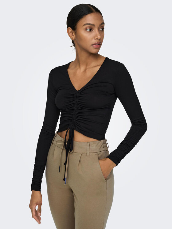 ONLY ONLY Medžiaginės kelnės 15115847 Smėlio Regular Fit