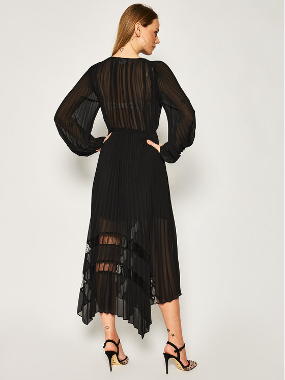 The Kooples The Kooples Rochie de zi FROB20035K Negru Regular Fit