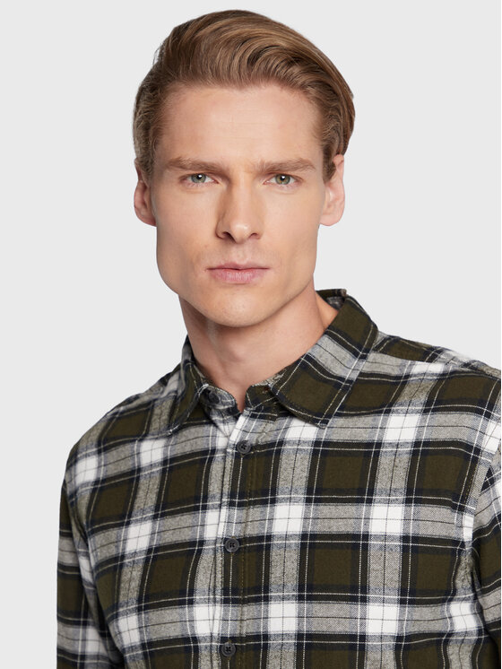 Blend Blend Cămașă 20714601 Verde Regular Fit
