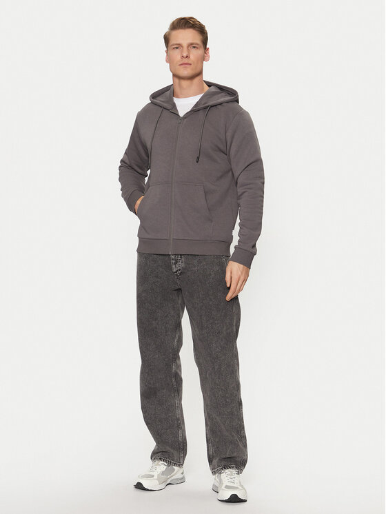 Jack & Jones Jack & Jones Mikina Bradley 12249342 Šedá Relaxed Fit
