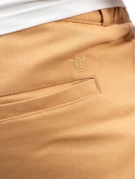 Jigga Wear Jigga Wear Spodnie materiałowe Spodnie Materiałowe Chino Męskie Jasne Brązowe Jigga Wear Chino XXL Brązowy Regular Fit