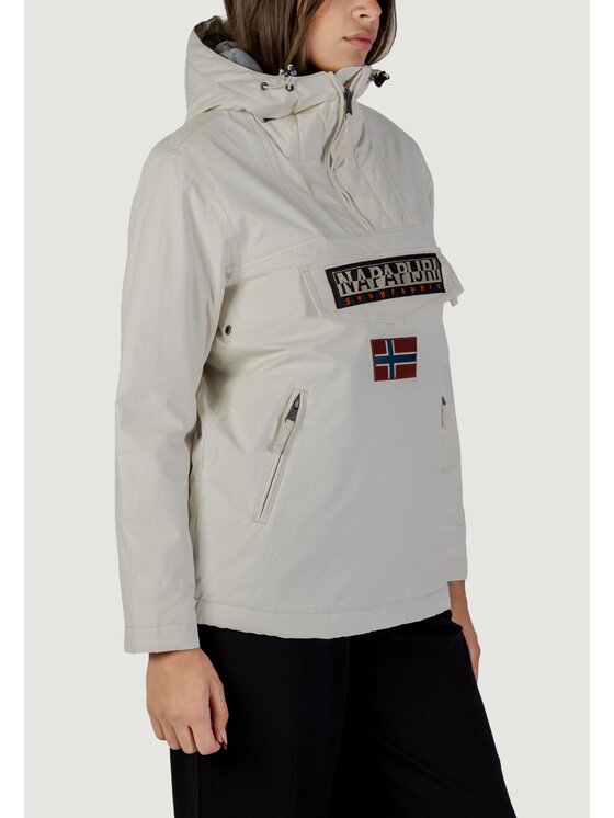 Napapijri Napapijri Μπουφάν δερμάτινο RAINFOREST W PKT 4 Μπεζ Egg Fit