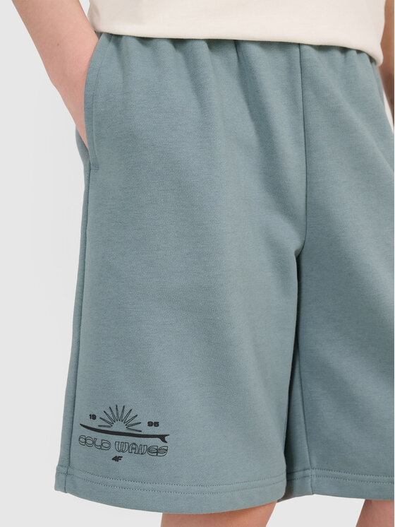 4F 4F Szorty sportowe VIBRANT WARMTH Turkusowy Oversize