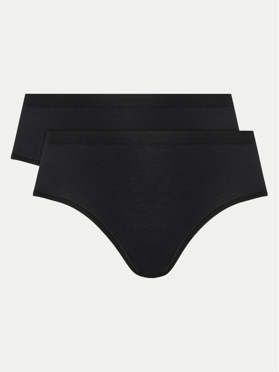 Triumph Triumph Set od 2 para klasičnih gaćica s visokim strukom Sense Of Cotton 10225046 Crna