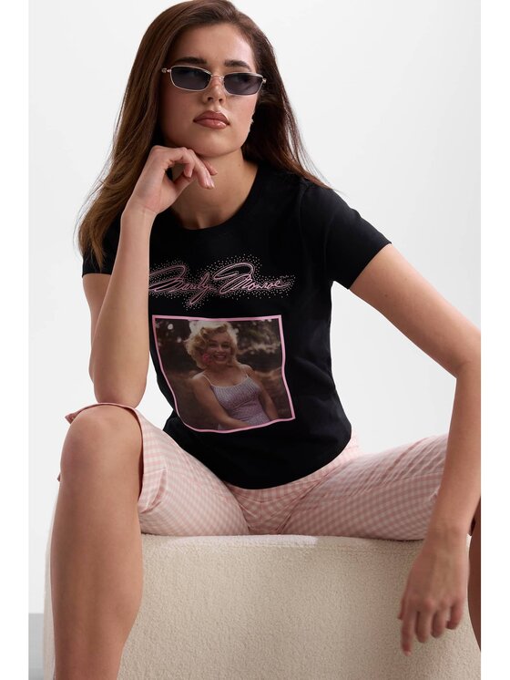 Guess Guess T-Shirt W6BI51 K6658 Μαύρο Regular Fit