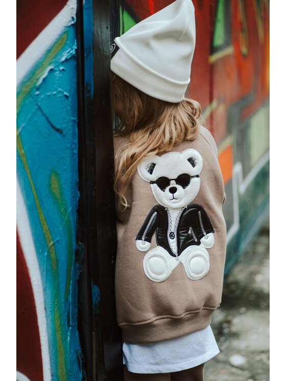 Bejbi Story Bejbi Story Bluza bomberka Jackson Teddy Brązowy Active Fit
