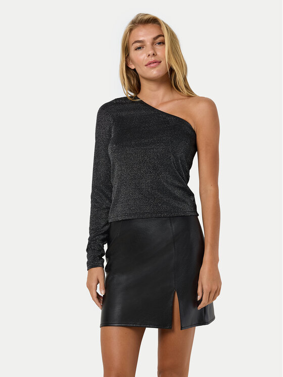 Noisy May Noisy May Bluză Maleen 27031919 Gri Slim Fit