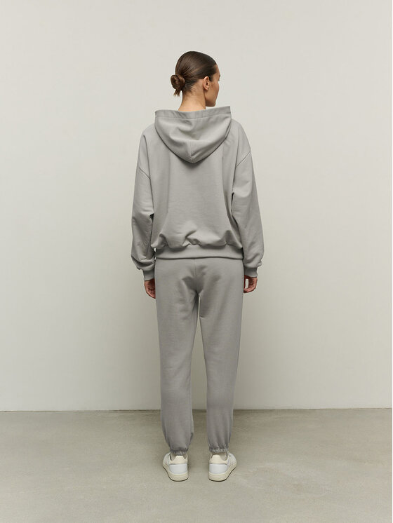 La Mania La Mania Kalhoty z materiálu MOTION GREY Šedá Classic Fit