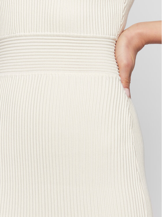 Guess Guess Úpletové šaty Janice W3RK28 Z2YJ2 Écru Slim Fit