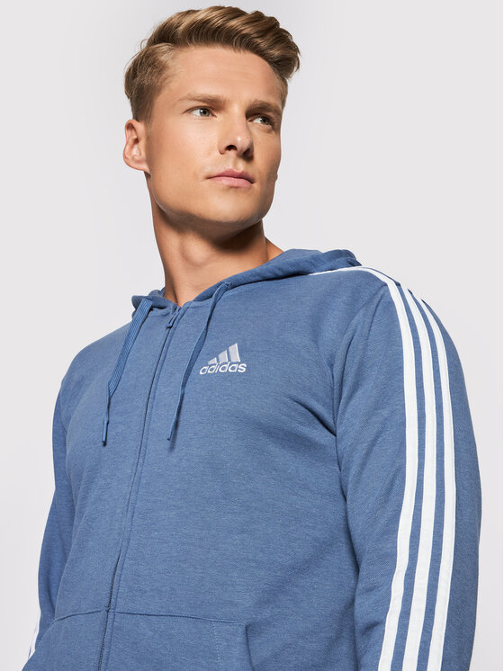 adidas Džemperis Essentials French Terry 3-Stripes GK9035 Mėlyna Regular  Fit • Modivo.lt