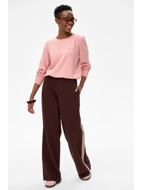 blue shadow blue shadow Sweter Whity Różowy Regular Fit