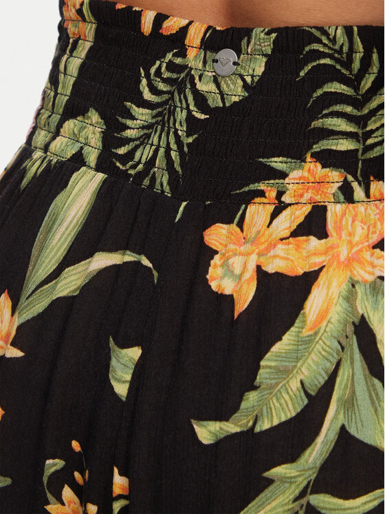 Roxy Roxy Pantaloni din material Along The Beach ERJX603439 Negru Regular Fit