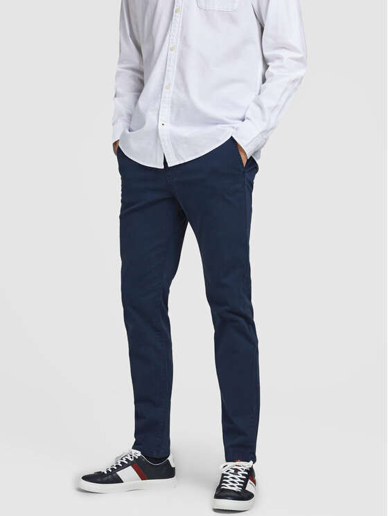 Pantaloni chino Marco 12184901 Blu scuro Slim Fit