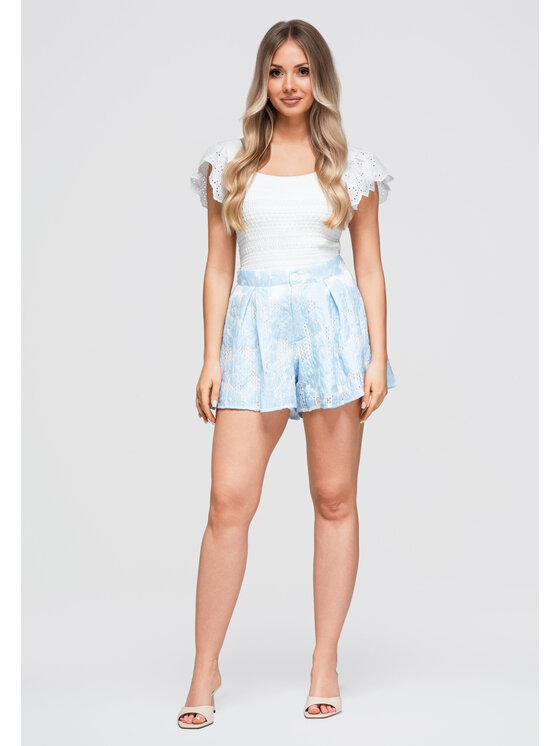 Ombre Ombre Szorty materiałowe OW-ST-E0015 Niebieski Regular Fit