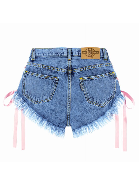 MissDenim MissDenim Szorty jeansowe High Waist Granatowy Regular Fit