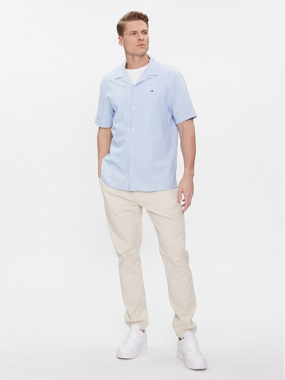 Tommy Jeans Tommy Jeans Πουκάμισο Camp DM0DM18963 Γαλάζιο Regular Fit