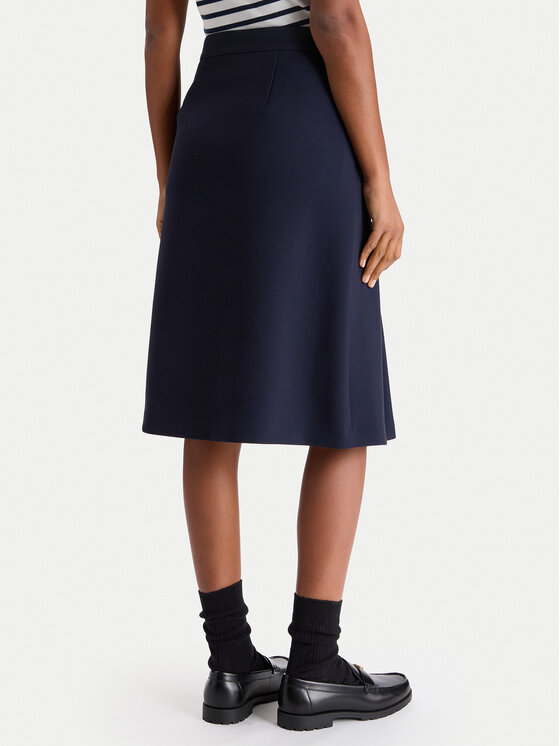 Tommy Hilfiger Tommy Hilfiger Φούστα σε γραμμή Α WW0WW48263 Σκούρο μπλε Regular Fit