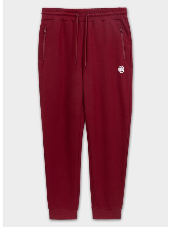 PITBULL PITBULL Spodnie dresowe SMALL LOGO NUGGET Bordowy Regular Fit