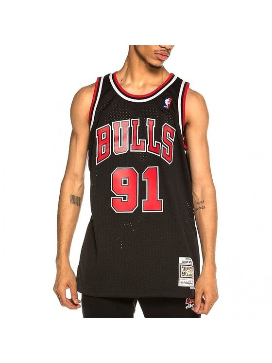 Mitchell & Ness Mitchell & Ness Tank top NBA SWINGMAN ALTERNATE JERSEY BULLS 97 DENNIS RODMAN Černá Regular Fit