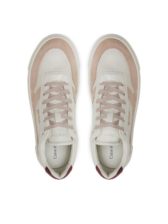 Calvin Klein Calvin Klein Sneakersy Cupsole Lace Up W/Ml Mix M HW0HW02114 Beżowy