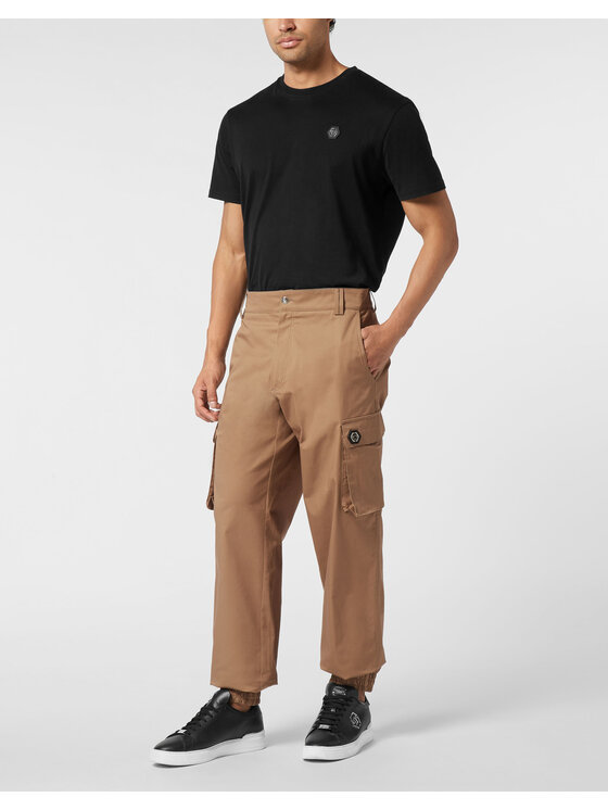 PHILIPP PLEIN PHILIPP PLEIN Spodnie cargo 26125 Beżowy Cargo Fit