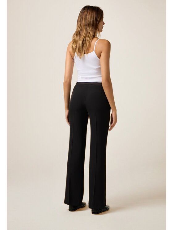 Oltre Oltre Pantaloni di tessuto P024R108780N033 Nero Regular Fit