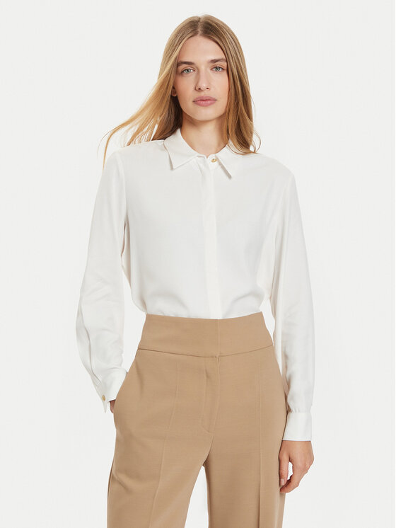 Tommy Hilfiger Tommy Hilfiger Cămașă WW0WW43575 Alb Regular Fit