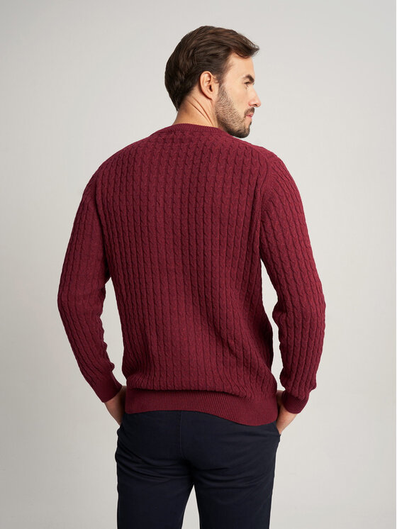 Willsoor Willsoor Sweter 59104 Bordowy Regular Fit